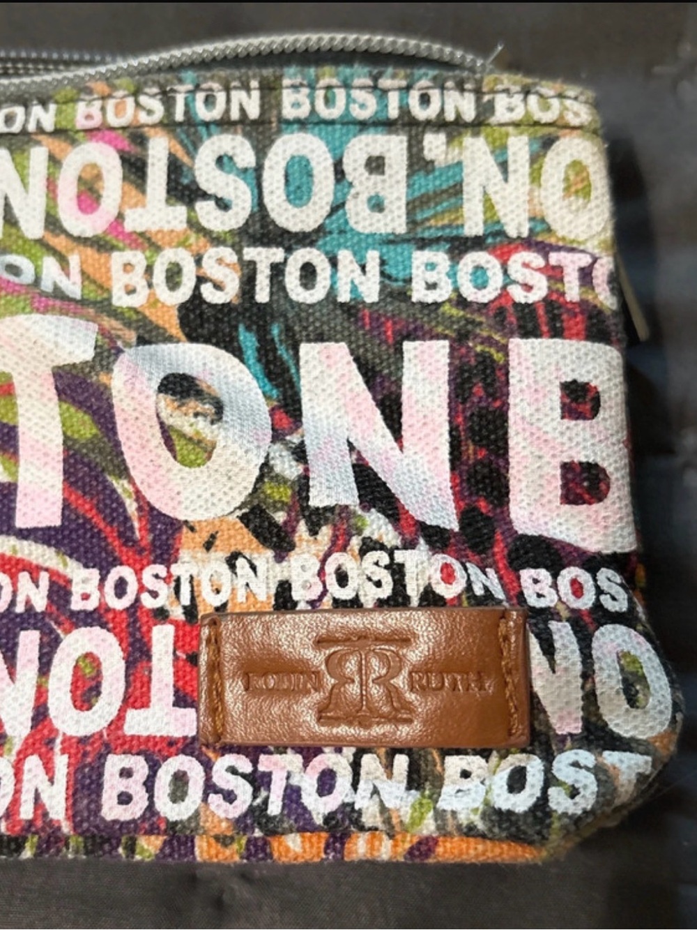 Robin Ruth Multicolor Boston Print Wristlet - Picture 2 of 7